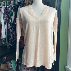 Women's J.Crew wool / linen mix Peach Sweater Size XXS